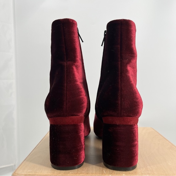 Baldan Red Wine Suede Booties 38.5 - Picture 8 of 13